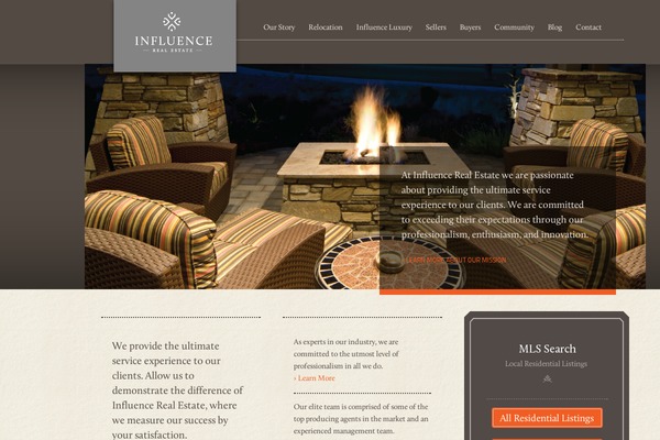 Influence theme site design template sample