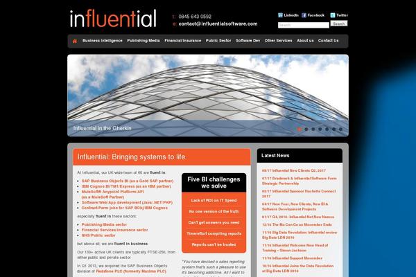 Influential theme site design template sample