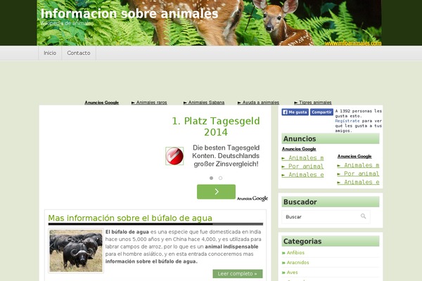 animales theme websites examples