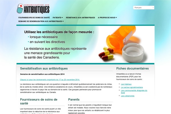 infoantibio.ca site used Antibioticawareness