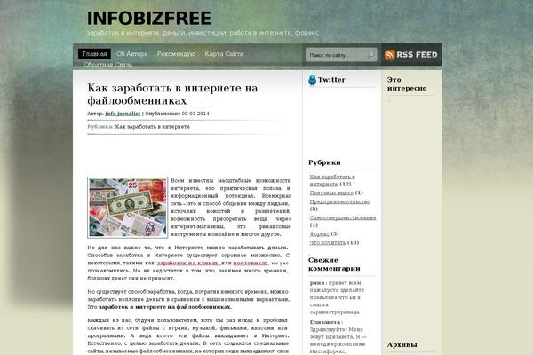 infobizfree.ru site used Grungie
