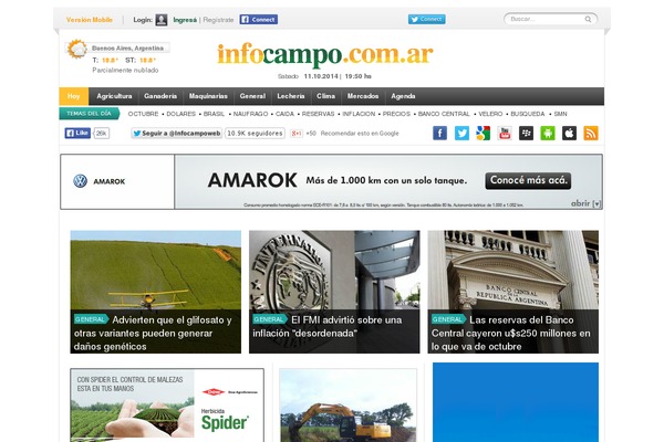infocampo.com.ar site used Infocampo