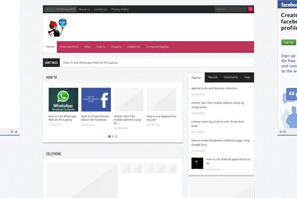 WordPress website example screenshot