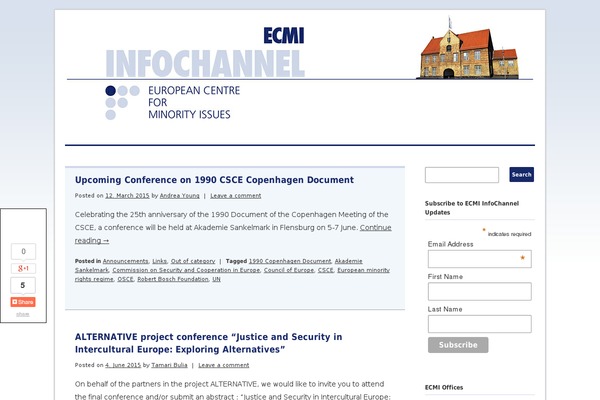 infoecmi.eu site used Ecmi-theme