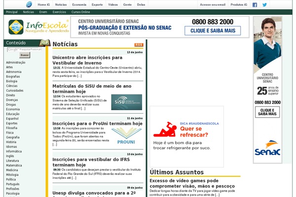 infoescola.com site used Infoescola2021