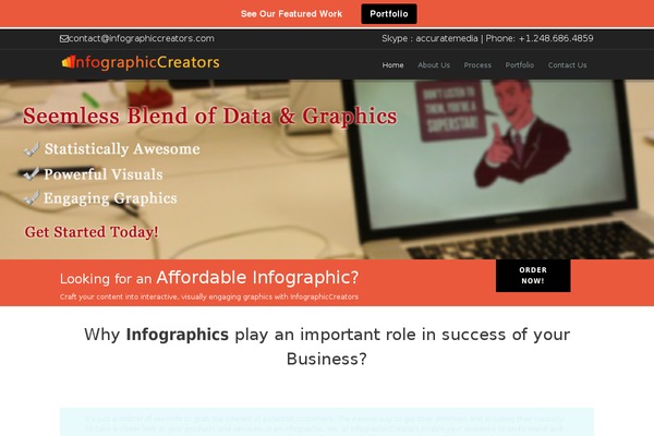 infographiccreators.com site used Hostme v2