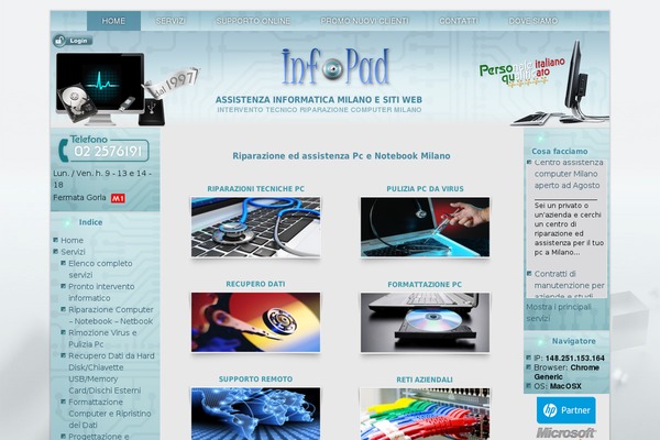 infopad.it site used Creativ-portfolio