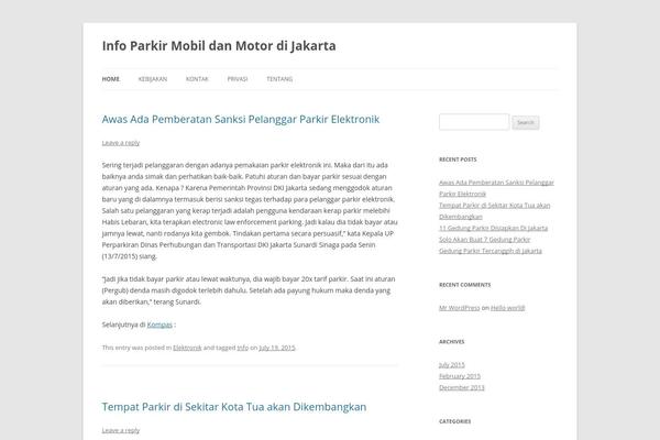 Twenty Twelve theme site design template sample