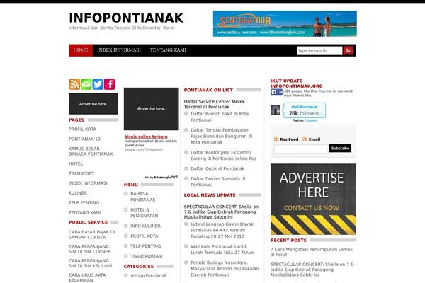 infopontianak.org site used Newzin