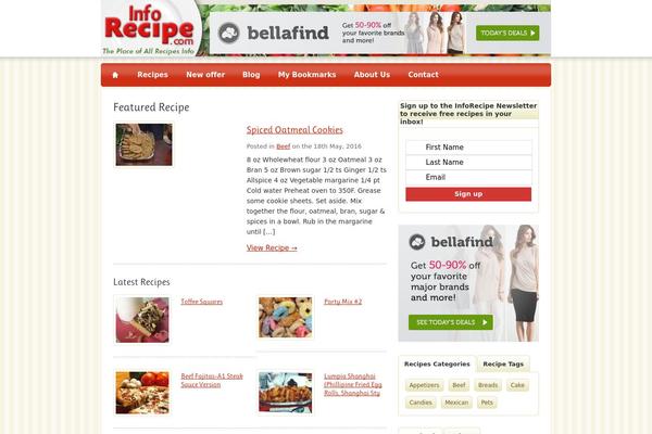 inforecipe.com site used Delicioso