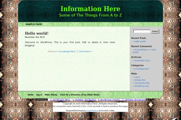 WordPress website example screenshot