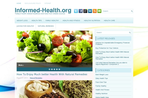 informed-health.org site used Socialmedia