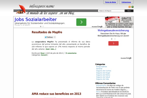 infoseguros.name site used Blogs