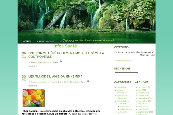 infossante.com site used Nature