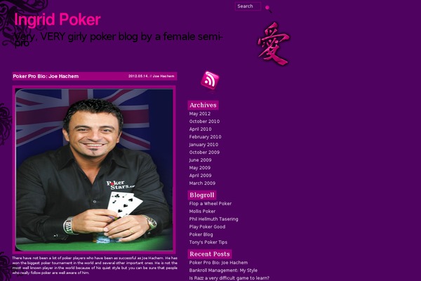 ingridpoker.com site used Chinese Love