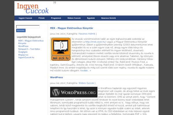 WordPress website example screenshot