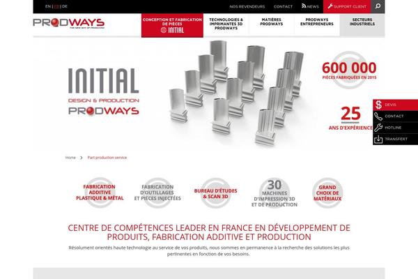 initial.fr site used Prodways
