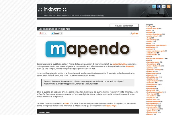 Site using Digg Digg plugin