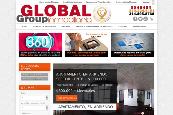 inmobiliariaglobal.com site used Inmobiliariasmanizales