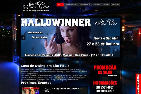 Clubber website example screenshot