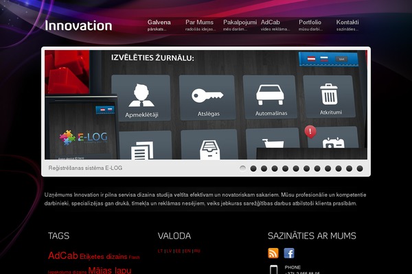 Innovation theme site design template sample