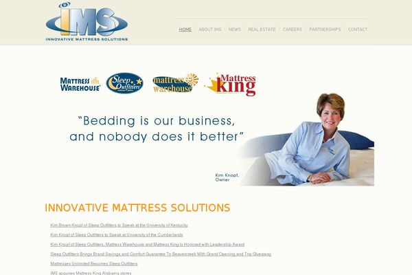 innovativemattresssolutions.com site used Ims