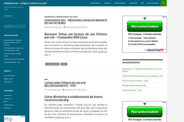 Twenty Fourteen theme site design template sample