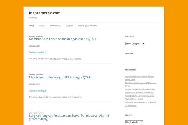 Twenty Twelve theme site design template sample