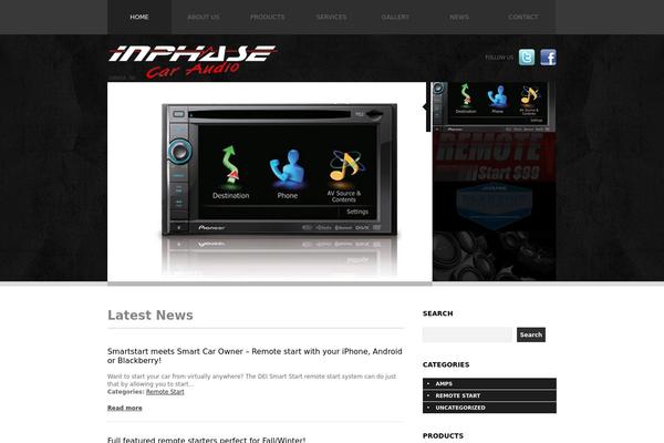 inphasecaraudio.com site used Theme1388