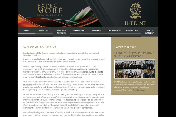 inprint theme websites examples