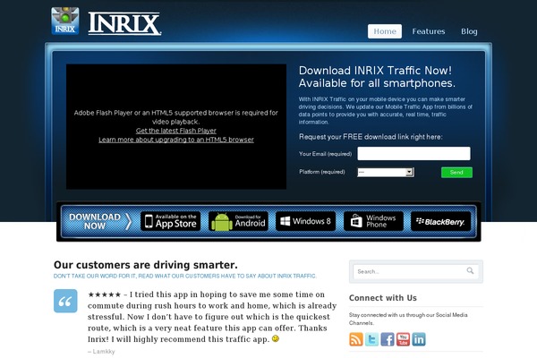inrixtraffic.com site used Inrix