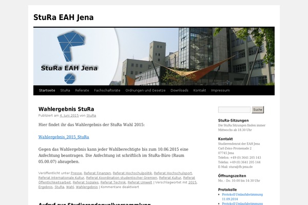 Twenty Ten theme site design template sample