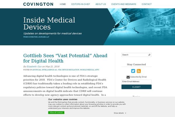 insidemedicaldevices.com site used Covington-base