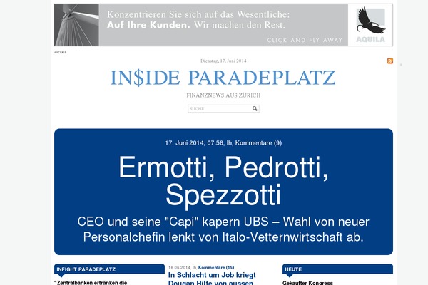 insideparadeplatz.ch site used Insideparadeplatz-theme