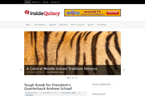 insidequincy.com site used Currents