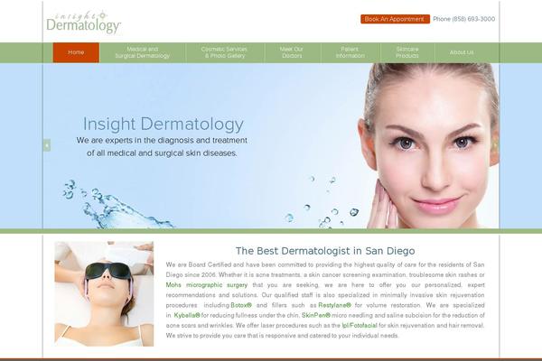 Dermatology theme site design template sample