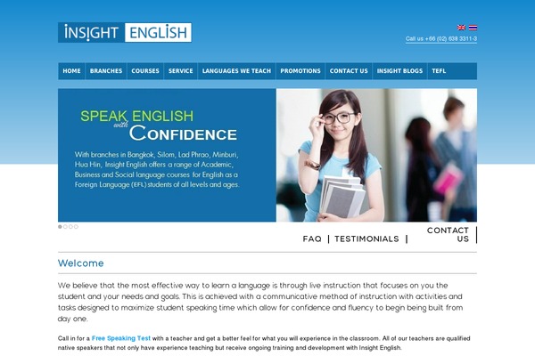 insightenglish.com site used Homepage
