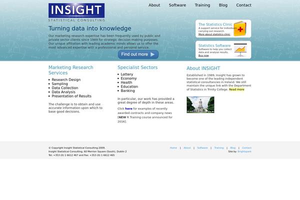 Insights theme site design template sample