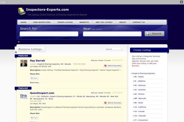 Vantage theme site design template sample