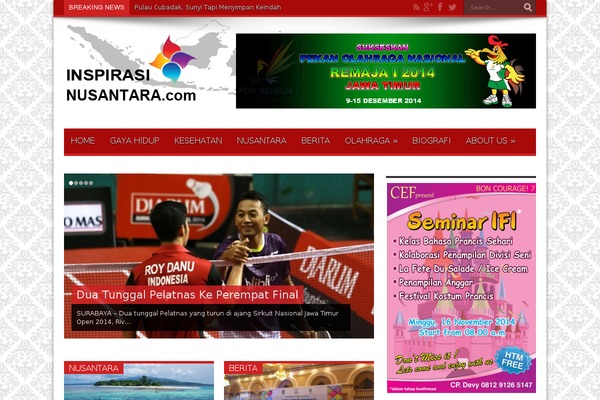 Jarida theme site design template sample