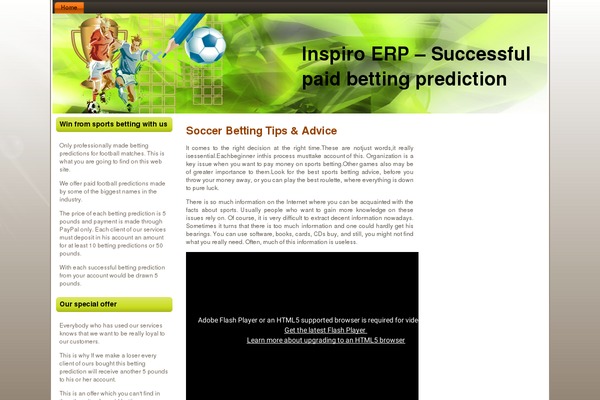 inspiro-erp.cz site used Sportbetting