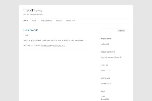Twenty Twelve theme site design template sample