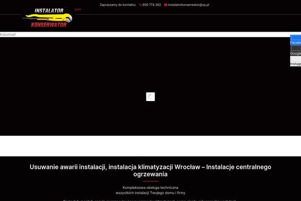 instalatorkonserwator.pl site used Instalator-child