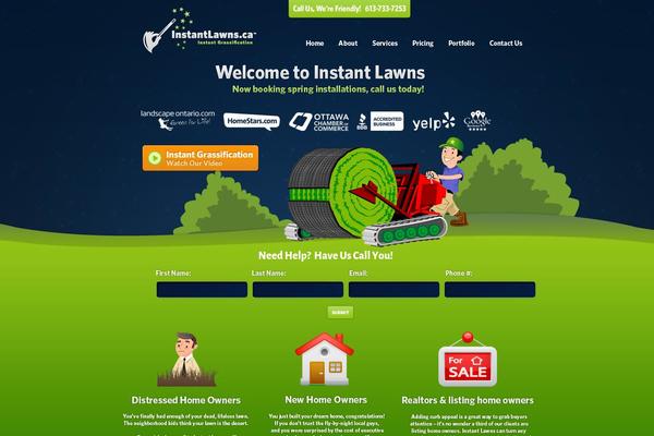 instantlawns.ca site used Instantlawns