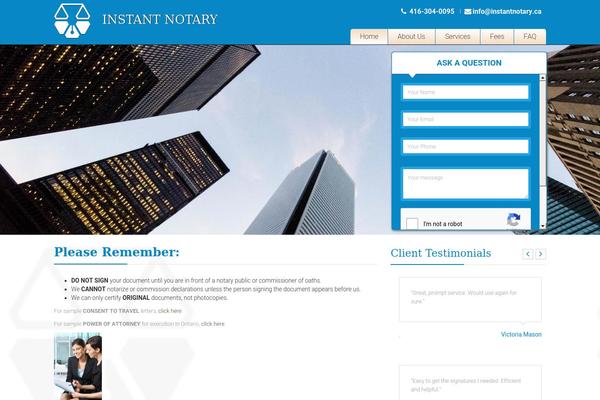 instantnotary.ca site used Notary
