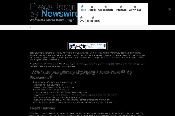 Site using PressRoom by Newswire plugin