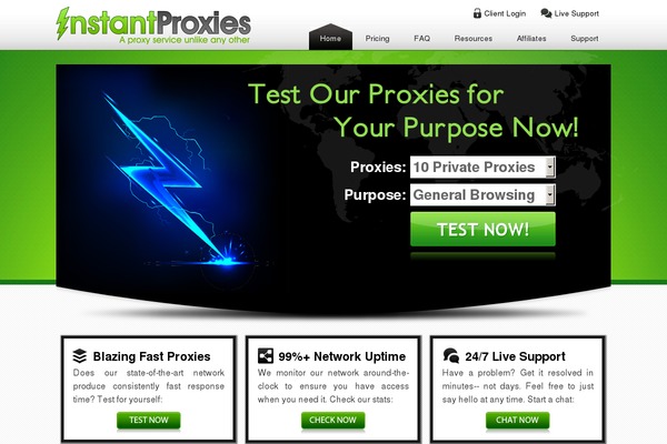 instantproxies.com site used Instant-proxies