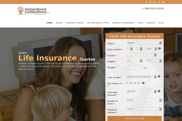 instantquotelifeinsurance.com site used Responsive-bootstrap
