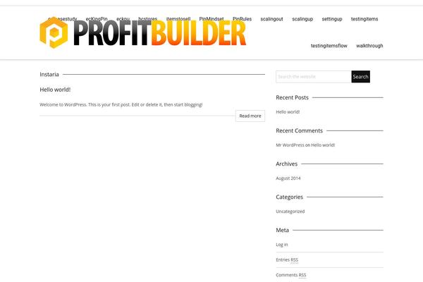 Total theme site design template sample
