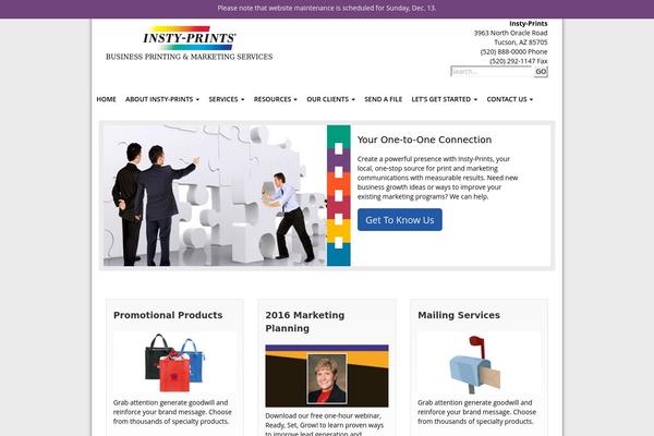 Insty theme site design template sample